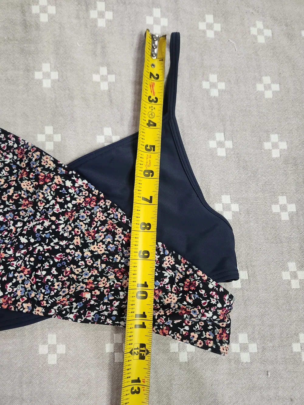 Abercrombie Floral & Navy bikini top kids 15 16